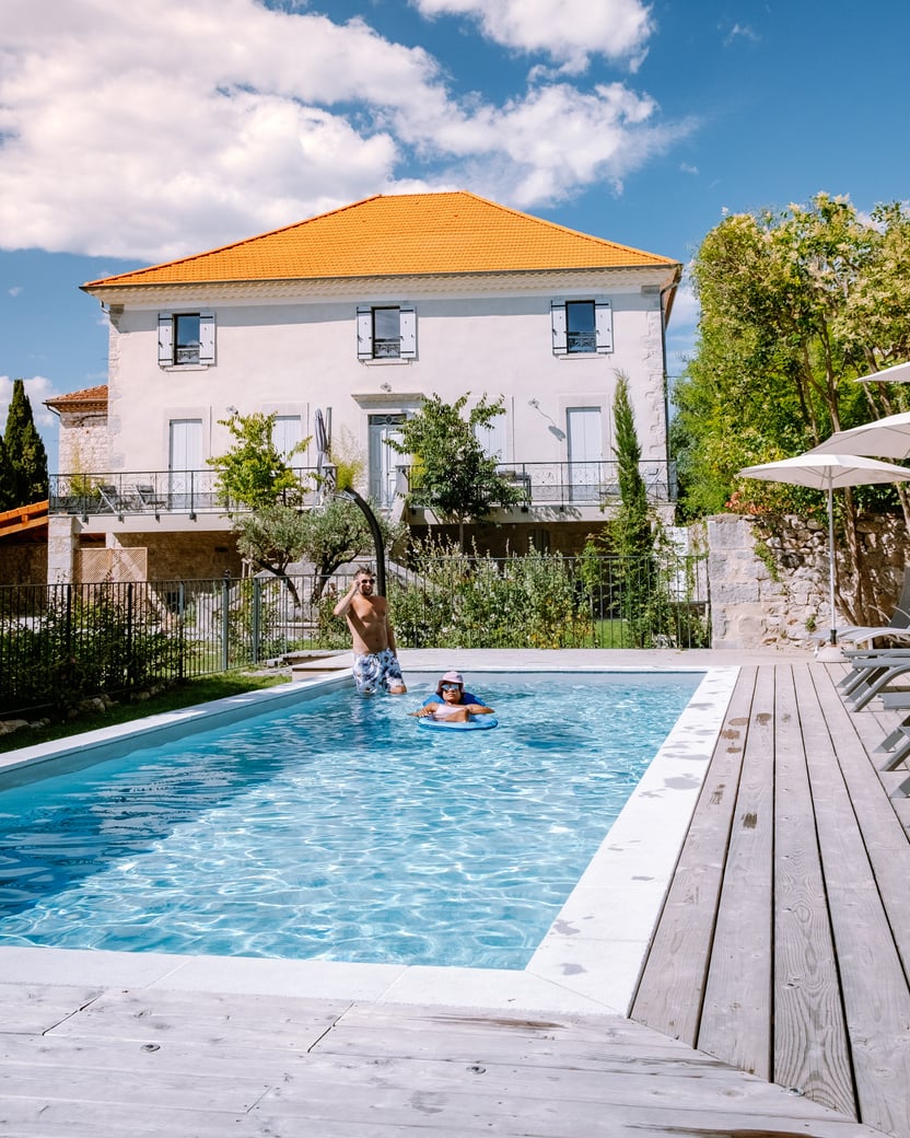 Couple Enjoying in French Vacation Home 